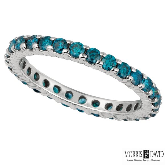 0.25 Carat Blue Diamond Stackable Ring Band